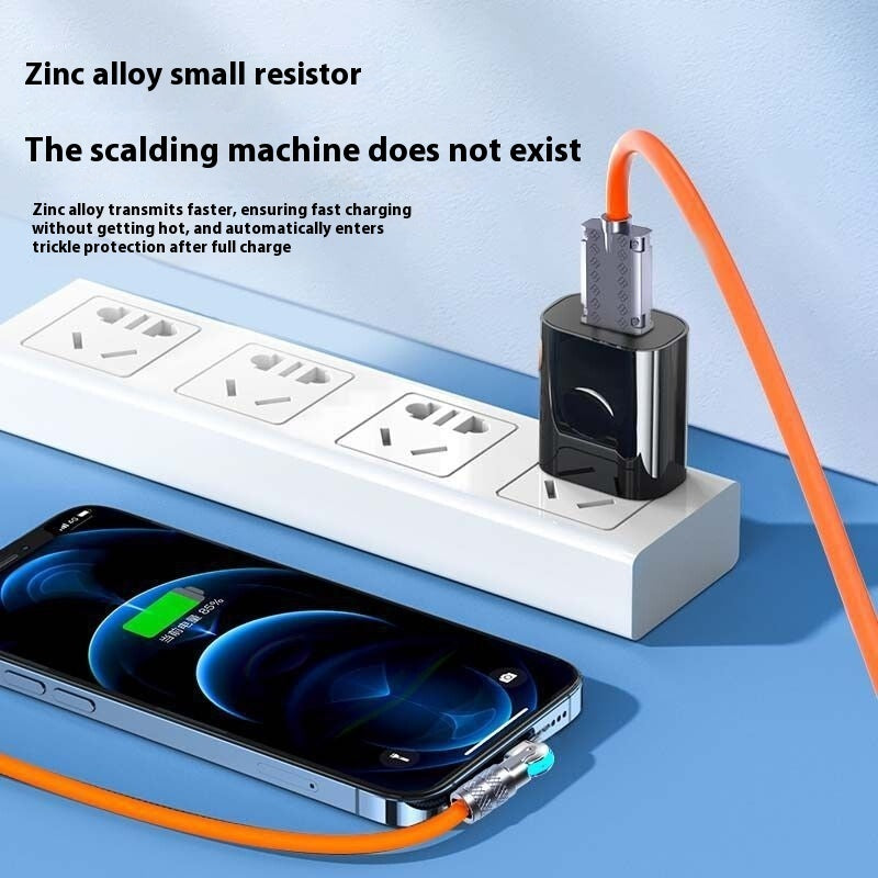 120W Rotating Bending Machine Passenger Data Cable Zinc Alloy 6A Fast Charge